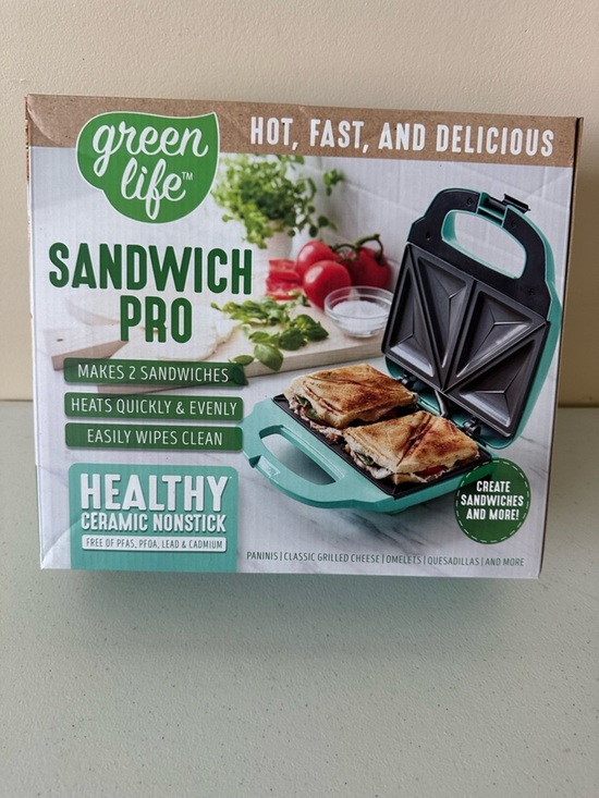 green life Other - GreenLife Sandwich Pro - Electric Panini Press Grill - Healthy Ceramic Nonstick